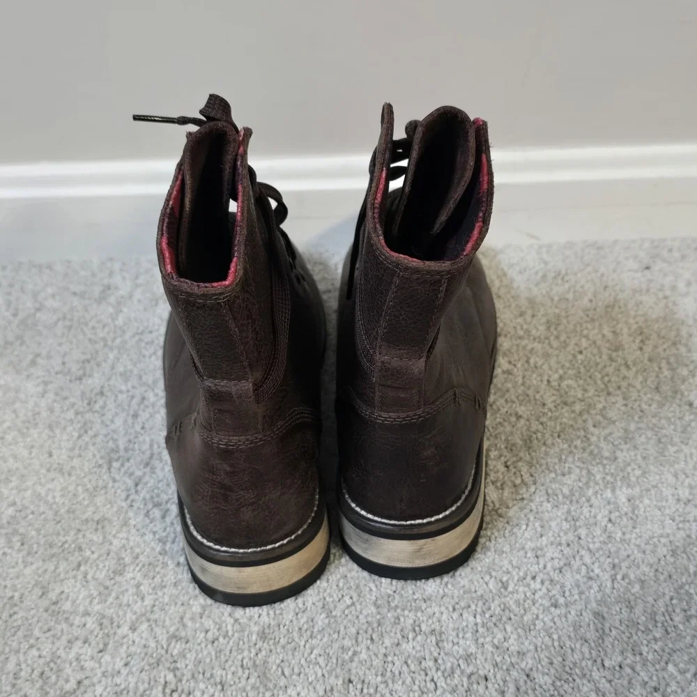 Kodiak Womens Waterproof Leather Lace-Up Boots Brown Plaid Lining Size 9.5 EU 41 - Picture 6 of 8